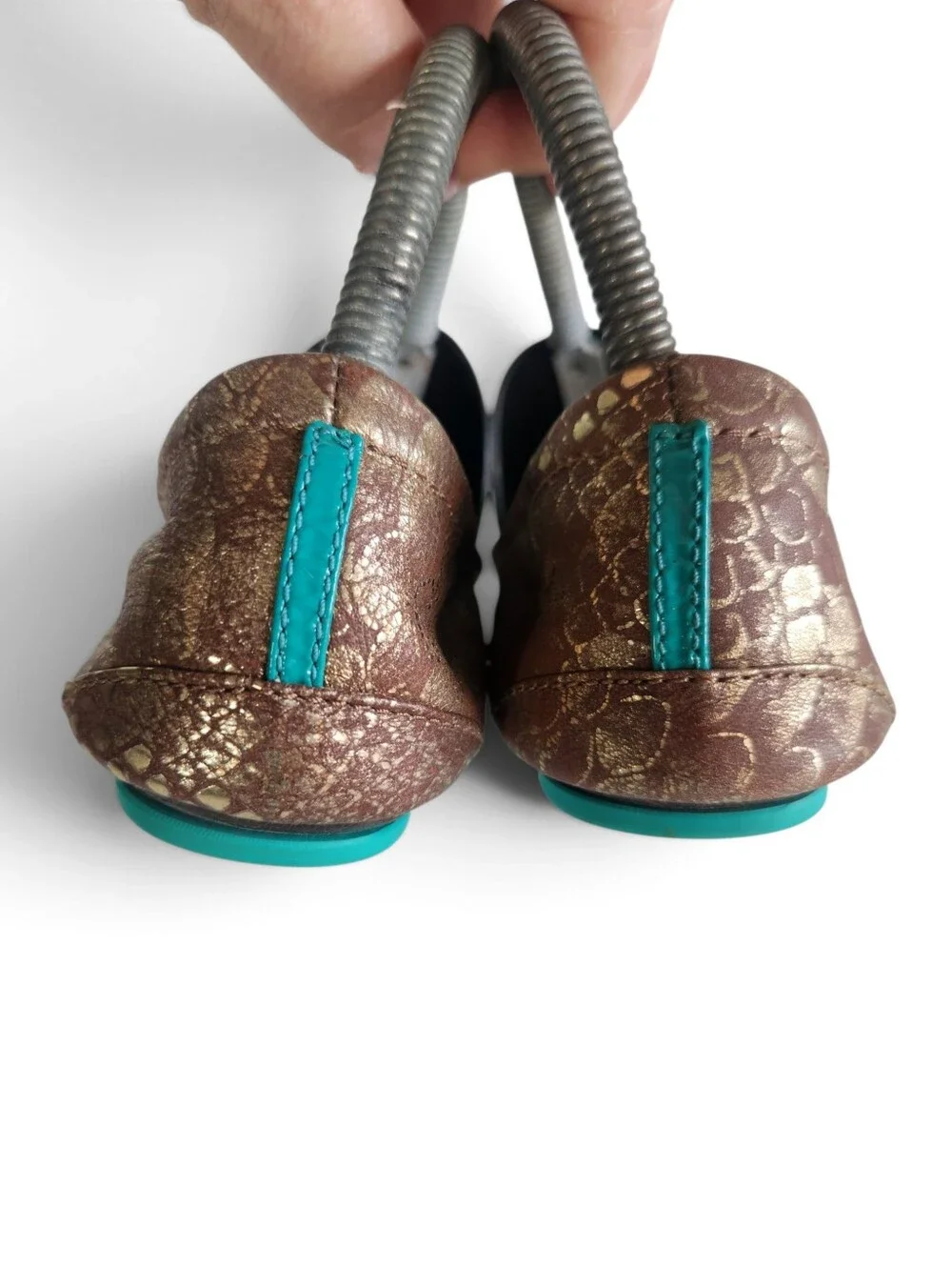Tieks Wild Copper Ballet Flats Womens Size 6 Foldable Shoes